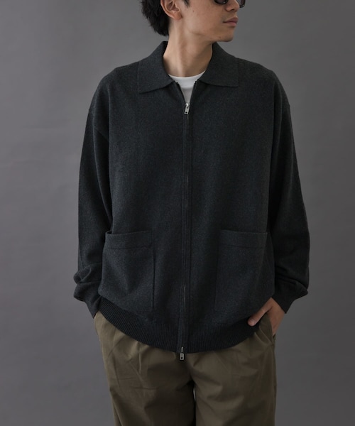 URBAN RESEARCH DOORS(アーバンリサーチドアーズ)の「FORK&SPOON PROVORONEジップカーディガン(カーディガン/ボレロ・メンズ・CHARCOAL/BROWN・4/5)」の1枚目の写真
