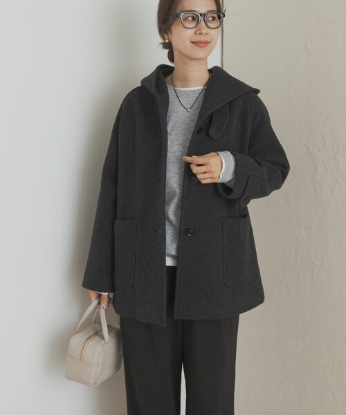 URBAN RESEARCH DOORS（アーバンリサーチドアーズ）の「エアリーウールフードコート（テーラードジャケット）」 - WEAR