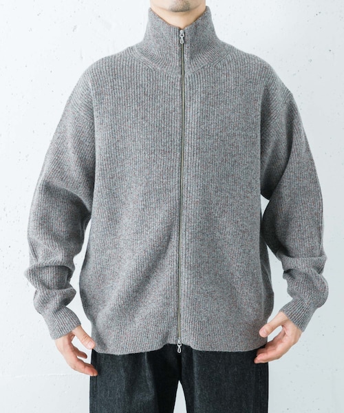 URBAN RESEARCH（アーバンリサーチ）の「ULTERIOR　WOOL COTTON RIB DRIVERS KNIT（テーラードジャケット・メンズ・BLACK MIX/GREY MIX/PURPLE MIX・M/L）」の9枚目の写真