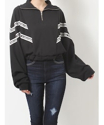 GYDA | 2LINE LOGOテープハーフZIP TOPS(スウェット)