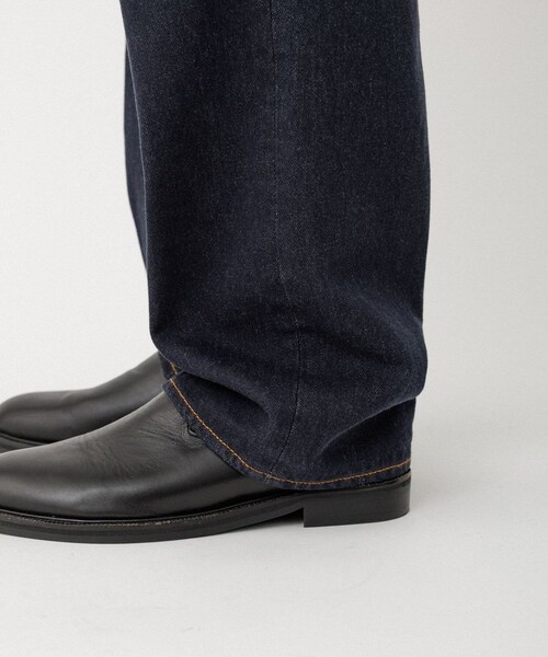 ADAM ET ROPE'(アダムエロペ)の「13oz デニムストレートスラックス / ADAM ET ROPE' JEANS(デニムパンツ・メンズ・ブラック系/ネイビー・L/M/S/XL)」の20枚目の写真