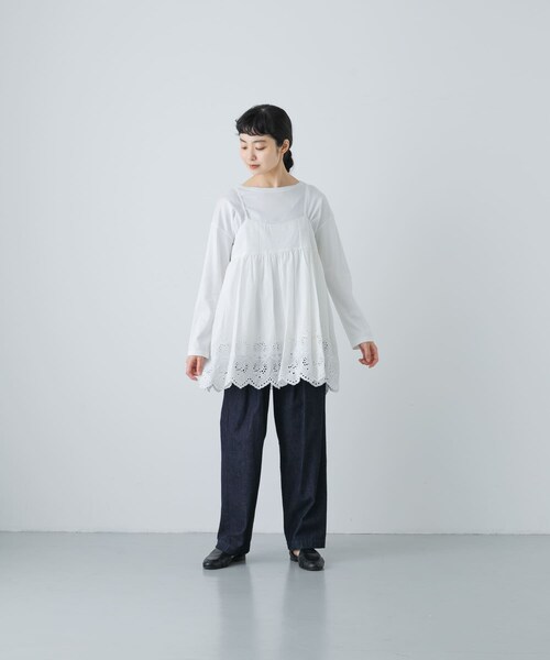 かぐれ（カグレ）の「スカラップ刺繍キャミソール（キャミソール・レディース・OFF/BLACK・FREE）」の15枚目の写真