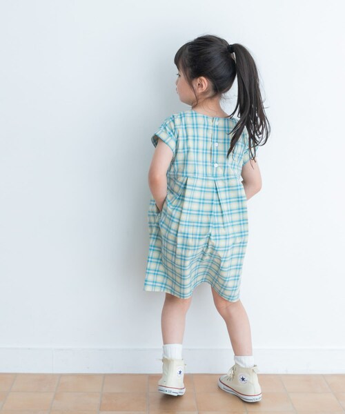 URBAN RESEARCH DOORS（アーバンリサーチドアーズ）の「カラーチェックワンピース(KIDS)（ワンピース・キッズ・BLUE/AZUKI・105/120/135）」の6枚目の写真
