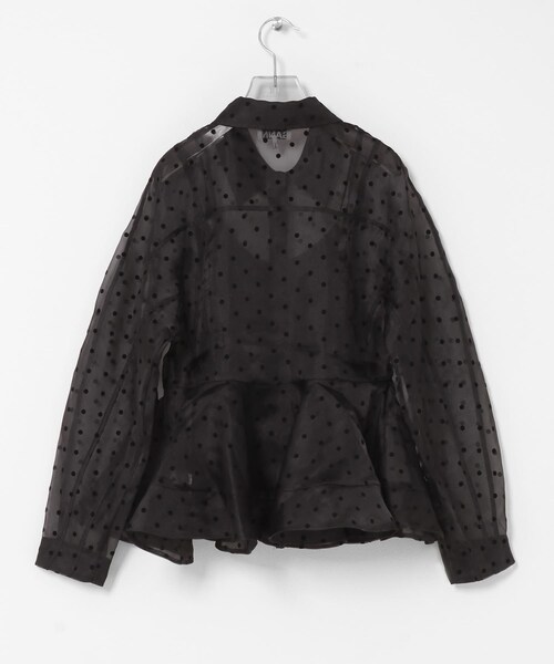 URBAN RESEARCH(アーバンリサーチ)の「GANNI FLOCKED ORGANZA PEPLUM SHIRTS(シャツ/ブラウス・レディース・BLACK・36)」の7枚目の写真