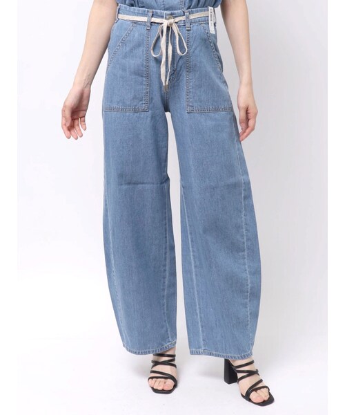 TONAL(トーナル)の「【SOMETHING】BAKER CURVE LITE(デニムパンツ・レディース・アイスブルー/インディゴ・XS/S)」の1枚目の写真