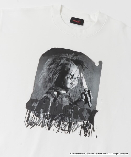 ITEMS URBANRESEARCH(アイテムズ アーバンリサーチ)の「『別注』UNIVERSAL MOVIEスウェット(スウェット・メンズ・CHUCKY WHT/CHUCKY BLK/PSYCHO WHT/PSYCHO BLK/ET WHT/ET BLK/JAWS WH/JAWS BLK・M/L)」の14枚目の写真