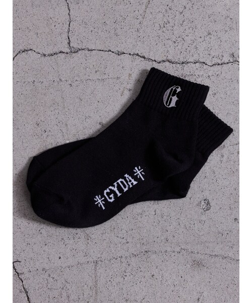 GYDA（ジェイダ）の「ONE G POINTショートSOX（ソックス/靴下・レディース・オフホワイト/ブラック・F）」の4枚目の写真