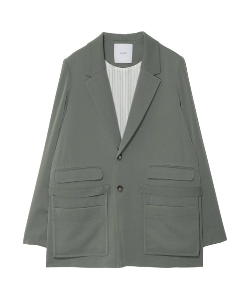 UN3D.（アンスリード）の「LAYERED POCKET JK【セットアップ着用可能】（テーラードジャケット・レディース・ブラック/ベージュ/カーキ・36/38）」の6枚目の写真