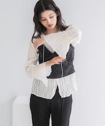 URBAN RESEARCH ROSSO WOMEN | ワッシャープリーツシアーブラウス(シャツ/ブラウス)