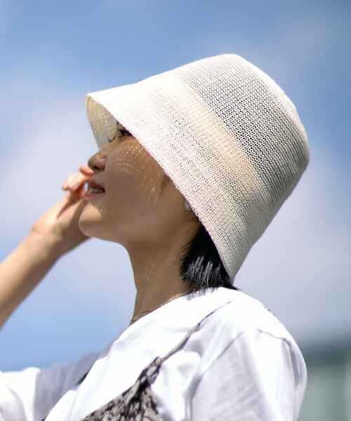 URBAN RESEARCH DOORS(アーバンリサーチドアーズ)の「ペーパーサーモベルハット(ハット・レディース・IVORY/BLACK・-)」の1枚目の写真