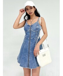 GYDA | キャミフレア スカートライクケミカルデニムワンピース(ワンピース)