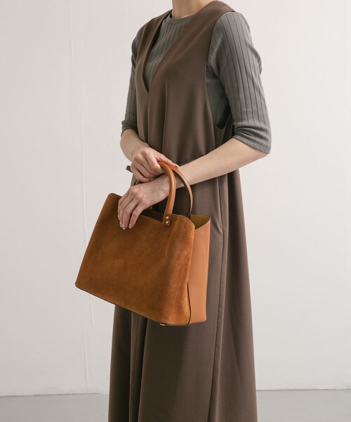 URBAN RESEARCH DOORS（アーバンリサーチドアーズ）の「MARCO BIANCHINI　ビッグスウェード2WAYBAG（トートバッグ・レディース・black/brown・one）」の14枚目の写真