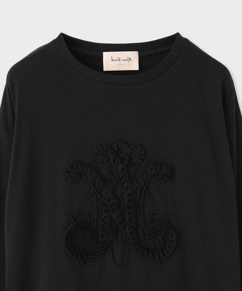 ROPE'(ロペ)の「【Masaco Teranishi(マサコテラニシ)】MONARDA EMBROIDERED LONG TEE|トップス(Tシャツ/カットソー・レディース・ブラック/オフホワイト・F)」の9枚目の写真