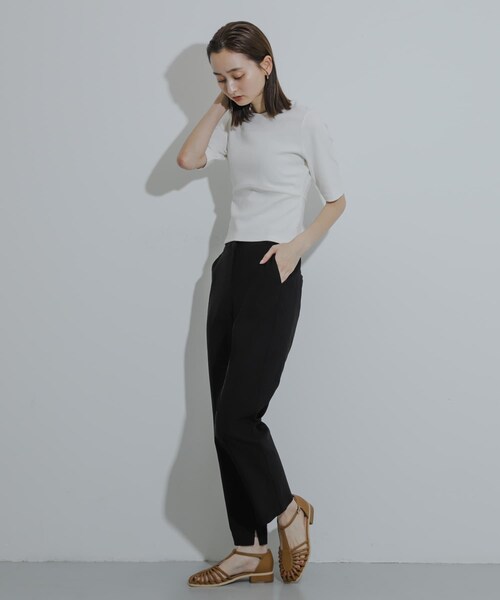 SENSE OF PLACE by URBAN RESEARCH（センスオブプレイスバイアーバンリサーチ）の「ウエストリブコンパクトトップ（Tシャツ/カットソー・レディース・L.GRAY/IVORY/BLACK/RED・one）」の16枚目の写真