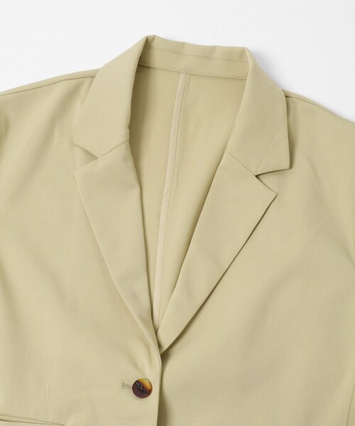 ITEMS URBANRESEARCH(アイテムズ アーバンリサーチ)の「ルーズテーラード強撚ジャケット(テーラードジャケット・レディース・KHK/Y.BEG/CHA・Free)」の22枚目の写真