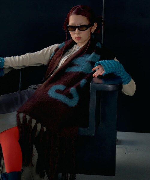 THE GOODLAND MARKET（ザグッドランドマーケット）の「cwtch　RWS Wool fringe Scarf（マフラー・レディース・BROWN/BLUE/GRAY・FREE）」の12枚目の写真