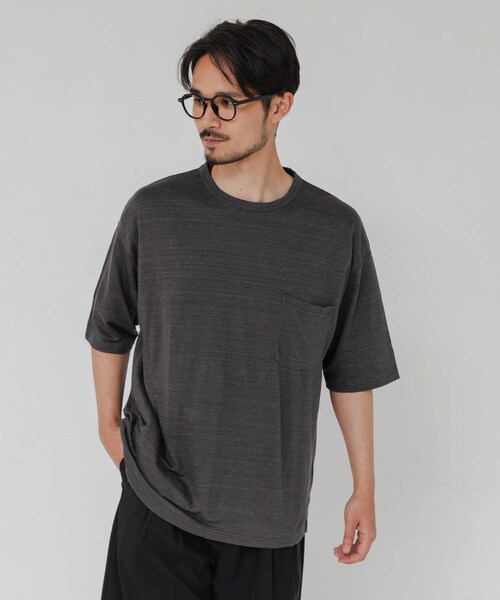 URBAN RESEARCH(アーバンリサーチ)の「『別注』YLEVE×URBAN RESEARCH LINEN POCKET T-SHIRTS(Tシャツ/カットソー・メンズ・BRIC/CHARCOAL/ECRU・4/5)」の14枚目の写真