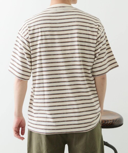 ITEMS URBANRESEARCH（アイテムズ アーバンリサーチ）の「ビンテージライク ボーダーTシャツ（Tシャツ/カットソー・メンズ・BEG/WHT/KHK・M/L）」の8枚目の写真