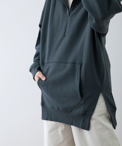 EKAL（エカル）の「EKAL　コハニングライトウエイトフーディー（パーカー・レディース・グレージュ/サーモン/チャコール・one）」の6枚目の写真