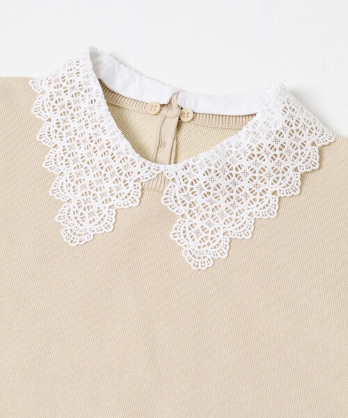 ITEMS URBANRESEARCH（アイテムズ アーバンリサーチ）の「衿レーススウェットライクニット（ニット/セーター・レディース・GRY/NVY/IVO・Free）」の11枚目の写真