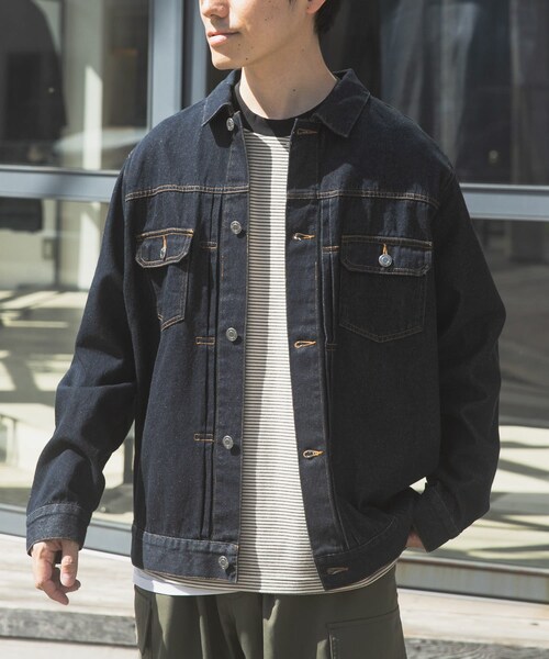 ITEMS URBANRESEARCH（アイテムズ アーバンリサーチ）の「DENIM JACKET TYPE 2nd（デニムジャケット・メンズ・IDG BLU/BLK・M/L）」の3枚目の写真