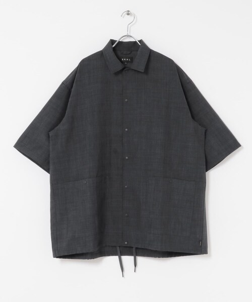 EKAL（エカル）の「『吸水速乾/UVカット/UR TECH』ハイツイストショートスリーブシャツ（シャツ/ブラウス・メンズ・モカグレー/チャコール・M/L）」の11枚目の写真