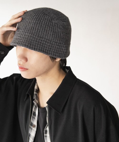 SENSE OF PLACE by URBAN RESEARCH（センスオブプレイスバイアーバンリサーチ）の「ニットバケットハット（ハット・メンズ・BLACK/GRAY/KHAKI・one）」の8枚目の写真