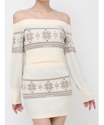 EATME | ノルディックニットオフショルTOP(ニット/セーター)