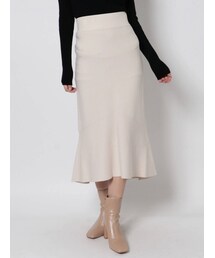 LAGUNAMOON | アシンメトリーヘムニットスカート(スカート)