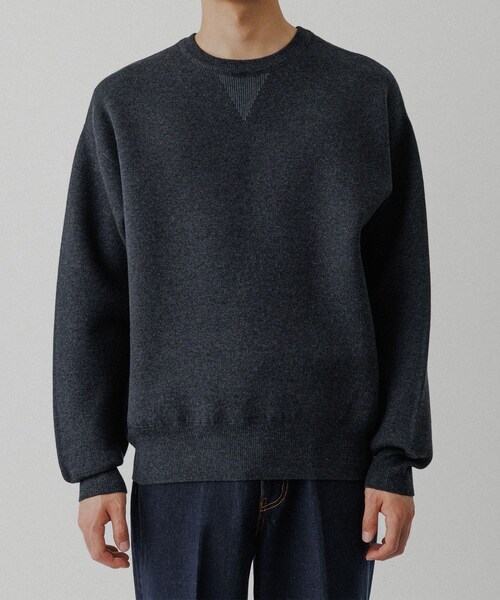 ADAM ET ROPE'（アダムエロペ）の「杢スウェット ニット プルオーバー（ニット/セーター・メンズ・チャコール/グレー系/ベージュ系・L/M/S）」の18枚目の写真