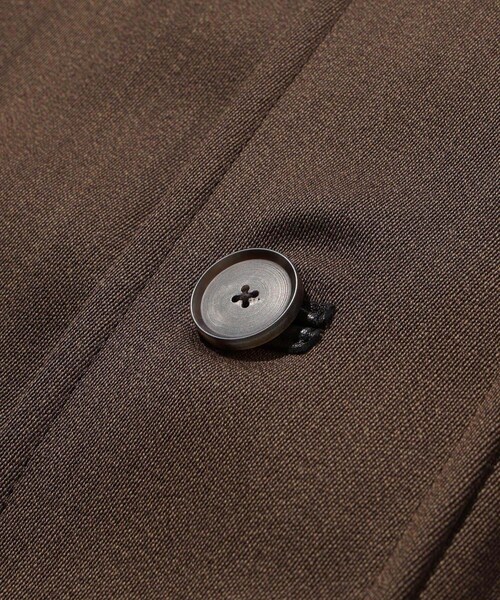 ADAM ET ROPE'（アダムエロペ）の「【AURALEE/オーラリー】REVERSIBLE WOOL TWISTED TWILL / SHEEP LEATHER HALF COAT（ダウンジャケット/コート・メンズ・ダークブラウン・3/4）」の16枚目の写真