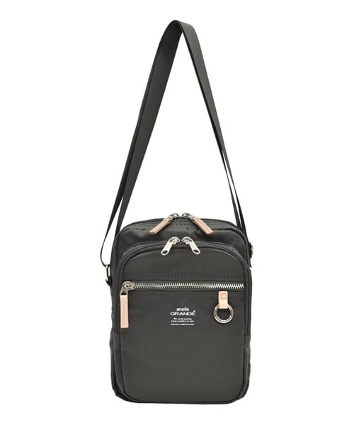 nissen（ニッセン）の「anello GRANDE（アネログランデ）ルーミー 多機能ミニショルダーバック（ショルダーバッグ・メンズ・ブラック/グレー/配色ブラック/アイボリー・Y）」の4枚目の写真