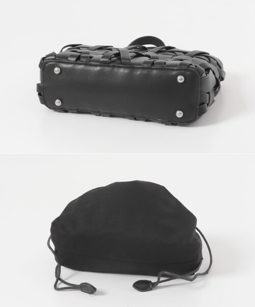 URBAN RESEARCH ROSSO（アーバンリサーチロッソ）の「KOMOREBI MUSEUM　MESH BAG（ハンドバッグ・レディース・IVORY/BLACK・-）」の9枚目の写真