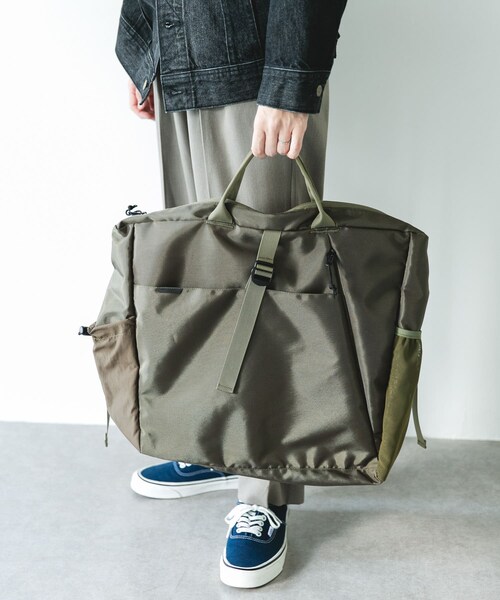 URBAN RESEARCH DOORS（アーバンリサーチドアーズ）の「2WAYトートバッグ（トートバッグ・メンズ・BLACK/OLIVE・-）」の20枚目の写真