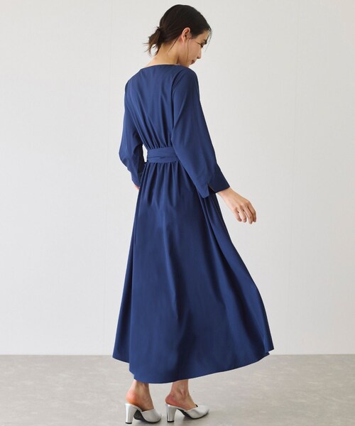 Jayro（ジャイロ）の「ウエストギャザーワンピース（ワンピース・レディース・グリーン/ネイビー/ブルー/ローズピンク・F）」の14枚目の写真