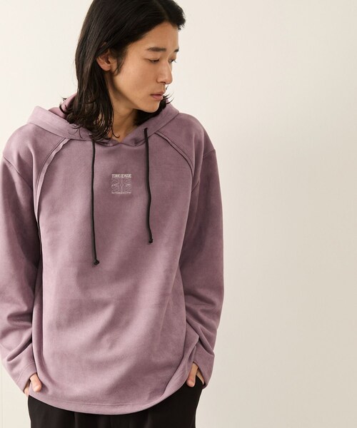 JUNRED(ジュンレッド)の「スエードタッチカットオフプルオーバー(パーカー・メンズ・チャコール/パープル・L/M/S)」の18枚目の写真