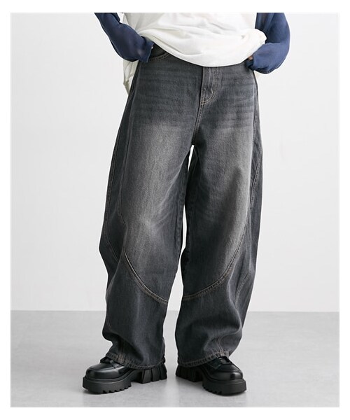 nissen（ニッセン）の「【Soiunique】デニムバルーンパンツ（パンツ・レディース・ヴィンテージネイビー/ヴィンテージブラック・M/L/LL）」の7枚目の写真