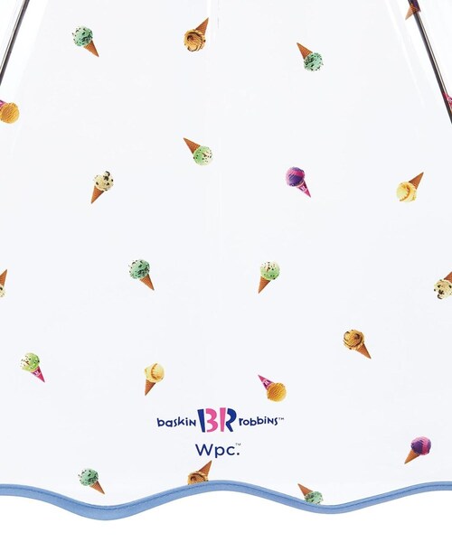 ROPE' PICNIC(ロペピクニック)の「サーティワン アイスクリーム×Wpc.アイスクリームパターンアンブレラ(長傘・レディース・ブルー系/ピンク・F)」の7枚目の写真