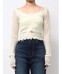 EMODA | 2ピースシアーギャザーニット(ニット/セーター)