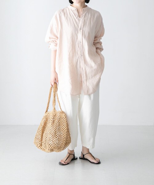 かぐれ（カグレ）の「アフリカンスクエア　ラフィア×サイザルマクラメバッグ（かごバッグ・レディース・NAT・FREE）」の3枚目の写真