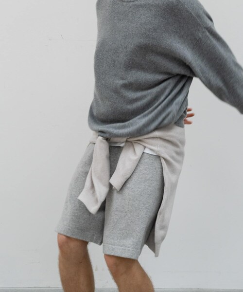 URBAN RESEARCH（アーバンリサーチ）の「dDdDdDd　CASHMERE WIDE SHORTS（その他パンツ・メンズ・OATMEAL GR/OFF BEIGE・S/M/L/XL）」の3枚目の写真