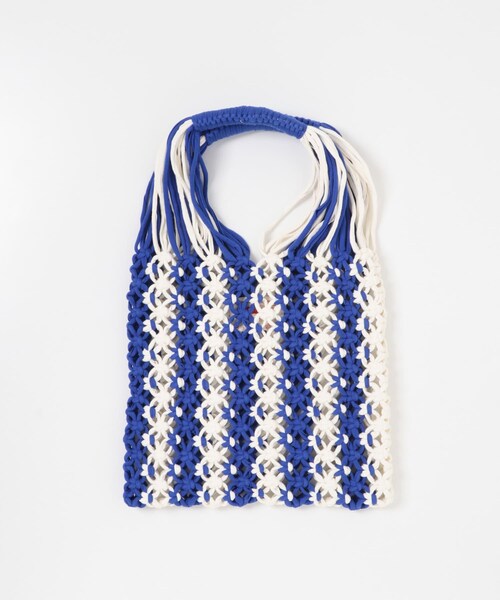 THE GOODLAND MARKET（ザグッドランドマーケット）の「PROJECT 1000　MACRAME NET（ハンドバッグ・レディース・ylw×kha/blu×ivory/pk×grn/red × sax・One）」の11枚目の写真