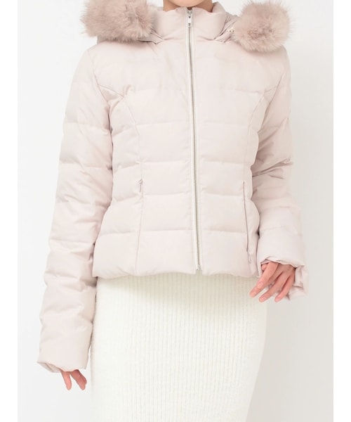 EATME（イートミー）の「キルティングラインダウンブルゾン（ダウンジャケット/コート・レディース・アイボリー/ブラック/ピンク・F）」の5枚目の写真