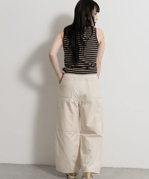 THE GOODLAND MARKET（ザグッドランドマーケット）の「&her　Border Tank（タンクトップ・レディース・GRAY/BROWN・FREE）」の15枚目の写真