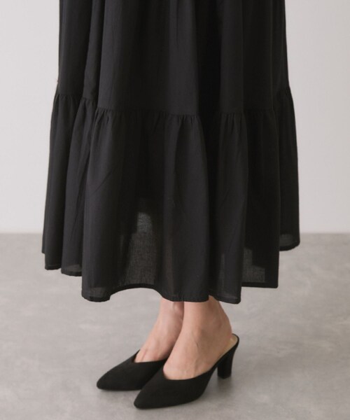 Jayro（ジャイロ）の「ティアードノースリーブフレアワンピース（ワンピース・レディース・ブラック/ダークブラウン/ネイビー・M）」の17枚目の写真