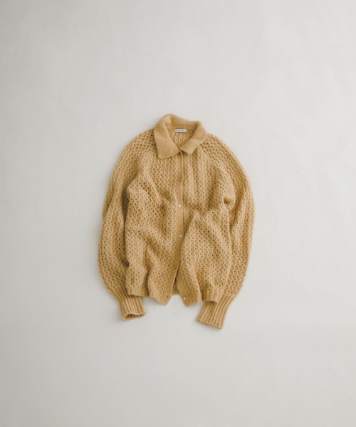 LAATO（ラート）の「mesh knit polo cardigan（カーディガン/ボレロ・レディース・ハニー/スチール・FREE）」の2枚目の写真