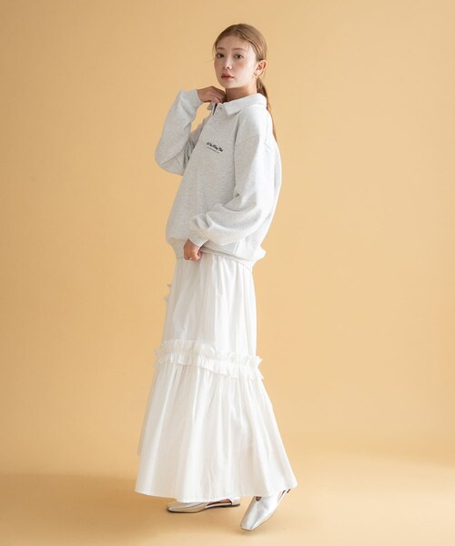 URBAN RESEARCH Sonny Label（アーバンリサーチサニーレーベル）の「GEM SPORTSWEAR　スウェットポロシャツ（スウェット・レディース・ブラウン/オートミール/チャコール・M/L）」の5枚目の写真