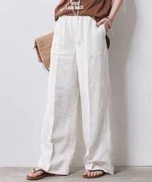 CHIC STYLE | 大きいサイズ レーヨン麻リラックスワイドパンツ シックスタイル(その他パンツ)