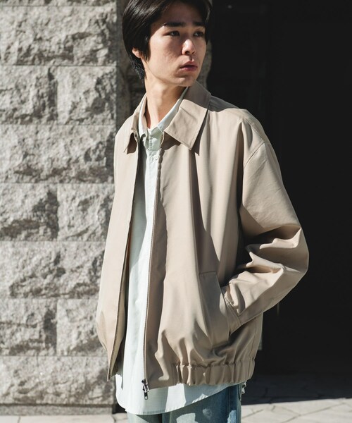 URBAN RESEARCH DOORS（アーバンリサーチドアーズ）の「ヘムシャーリング フルジップ ブルゾン（ブルゾン・メンズ・BEIGE/NAVY・M/L）」の10枚目の写真