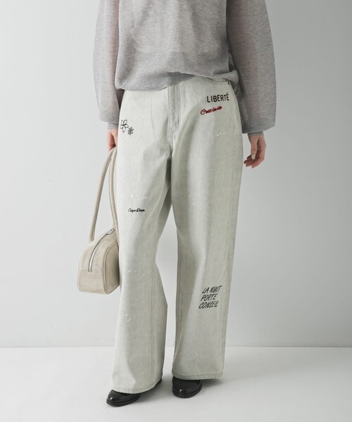 URBAN RESEARCH（アーバンリサーチ）の「『別注』PICCADILLY×URBAN RESEARCH　刺繍デニムパンツ（デニムパンツ・レディース・LT GRAY/LT INDIGO・36/38/40）」の4枚目の写真